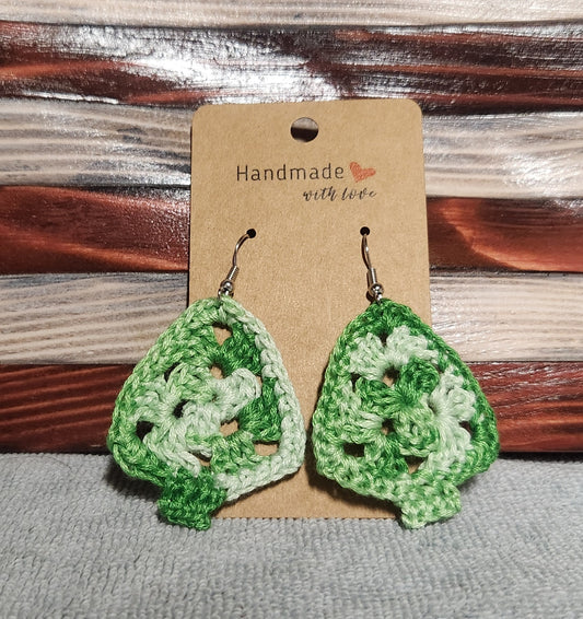 Crochet Tree Earrings